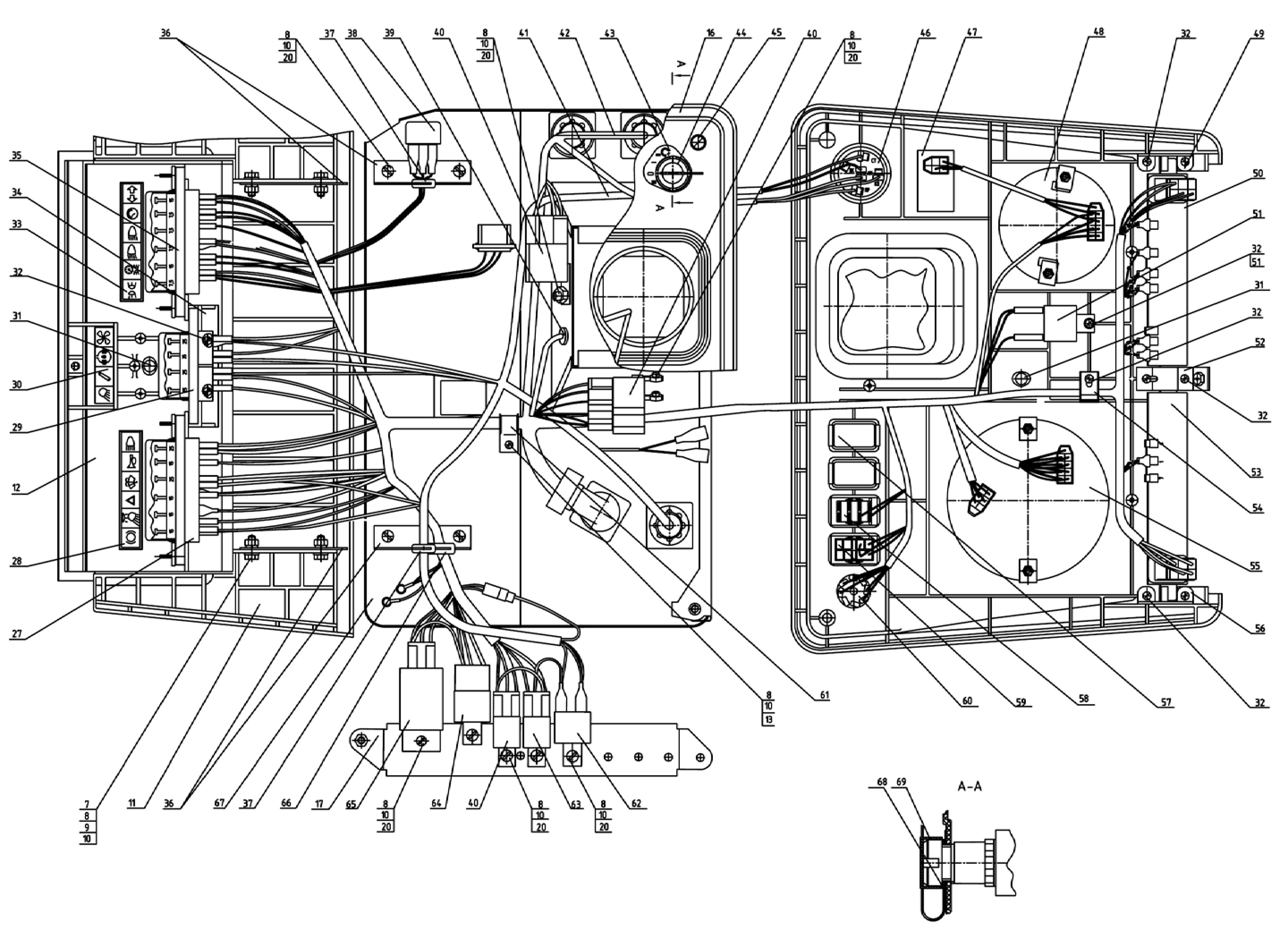 Основание, приборы 80С-3805010 (c облицовкой 92П-8400005-01) 
